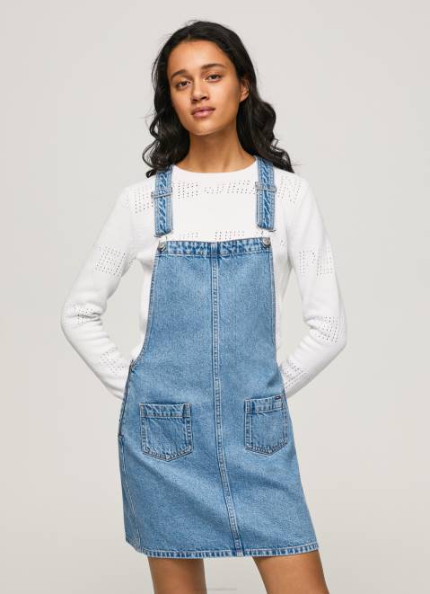 Pepe Jeans Denim Dungaree Dress Women Denim Z22X162