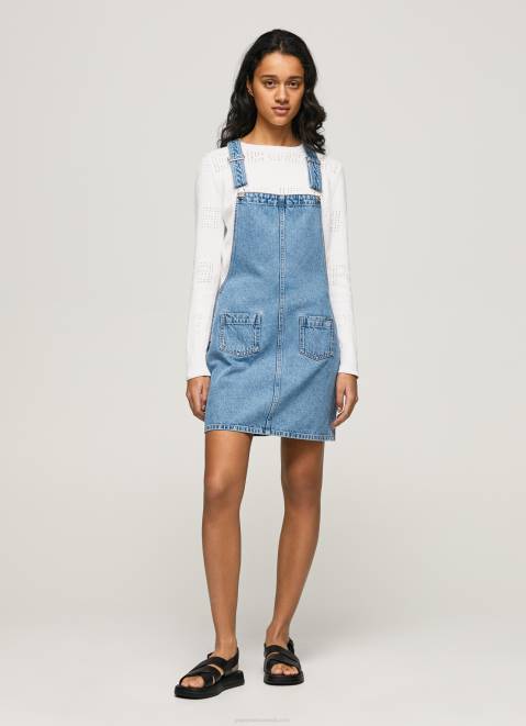 Pepe Jeans Denim Dungaree Dress Women Denim Z22X162