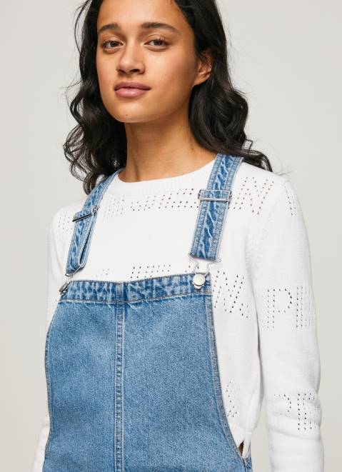 Pepe Jeans Denim Dungaree Dress Women Denim Z22X162