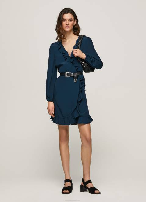 Pepe Jeans Esha Wrapping Short Dress Women Dulwich Z22X158