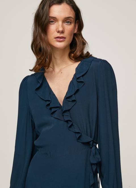 Pepe Jeans Esha Wrapping Short Dress Women Dulwich Z22X158