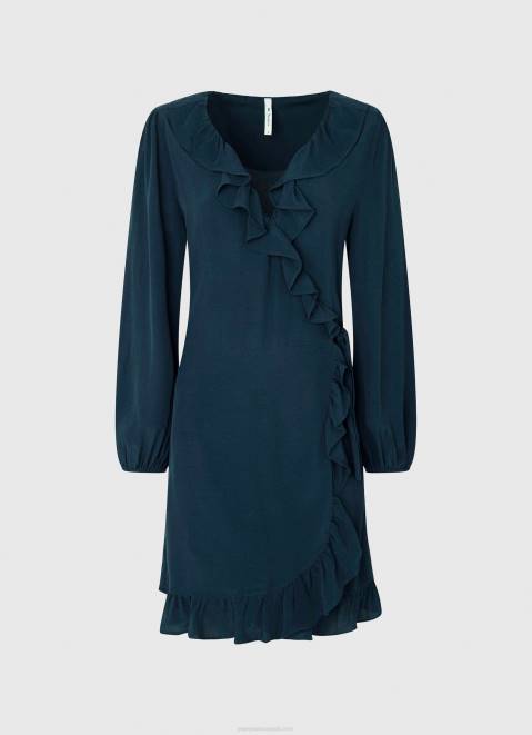 Pepe Jeans Esha Wrapping Short Dress Women Dulwich Z22X158