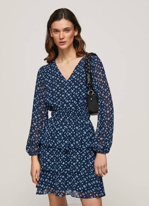 Pepe Jeans Eyra Printed Mini Dress Women Multi Z22X198