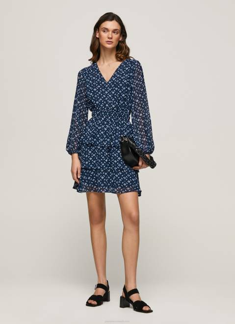 Pepe Jeans Eyra Printed Mini Dress Women Multi Z22X198