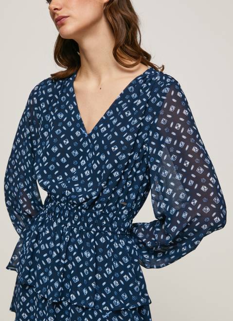 Pepe Jeans Eyra Printed Mini Dress Women Multi Z22X198