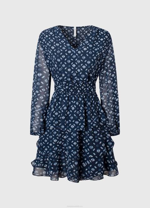 Pepe Jeans Eyra Printed Mini Dress Women Multi Z22X198