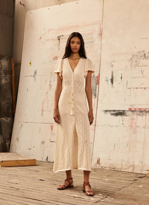 Pepe Jeans Faye Fine Knited Dress Women Buttermilk Z22X151