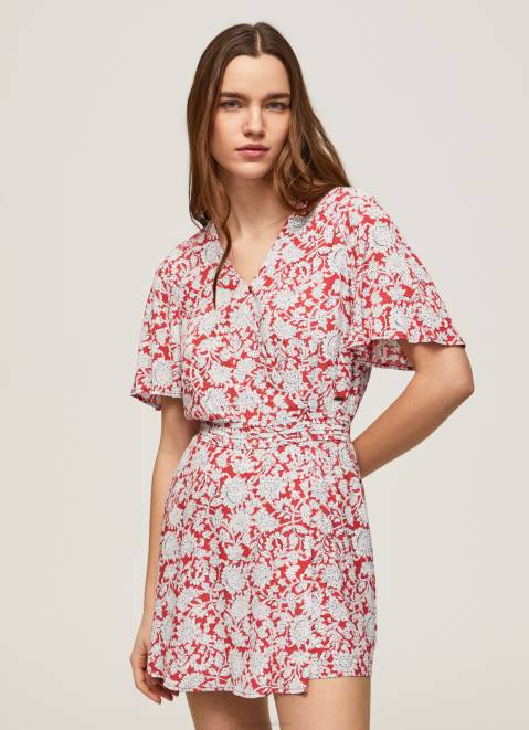 Pepe Jeans Floral Print Short Jumpsuit Women Multi Z22X168