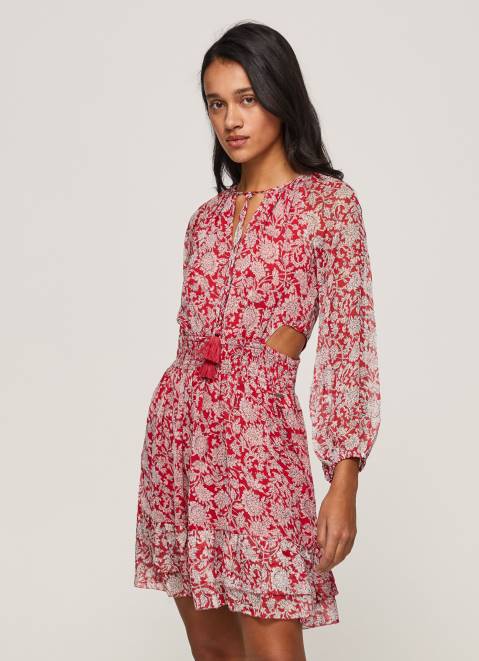 Pepe Jeans Floral Printed Dress Women Multi Z22X144