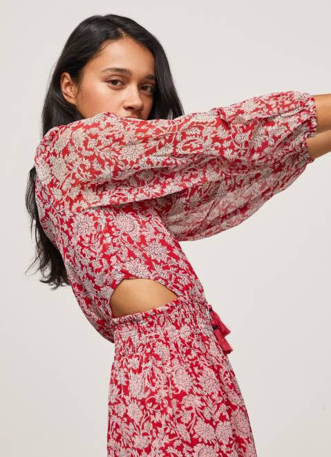 Pepe Jeans Floral Printed Dress Women Multi Z22X144