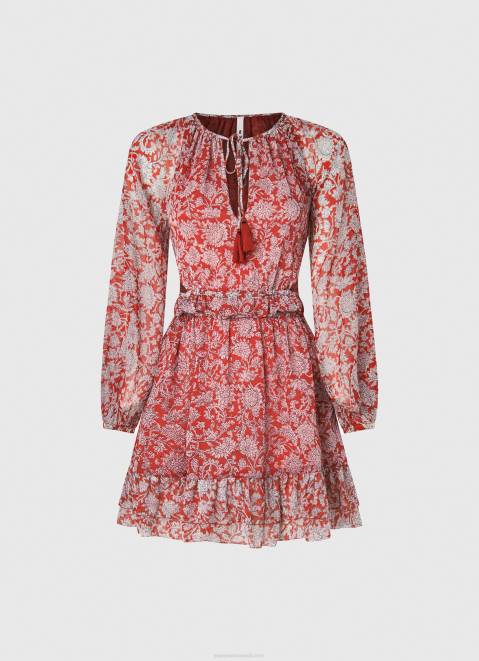 Pepe Jeans Floral Printed Dress Women Multi Z22X144