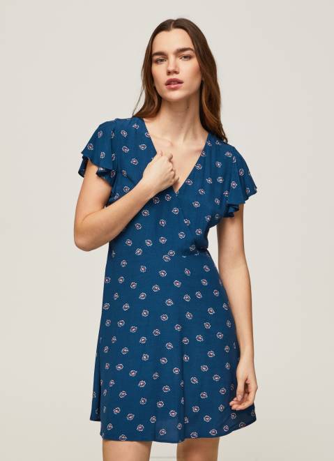 Pepe Jeans Floral Printed Dress Women Multi Z22X193