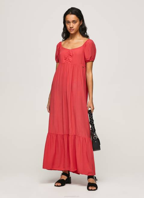 Pepe Jeans Flowy Dress Women Studio Red Z22X150