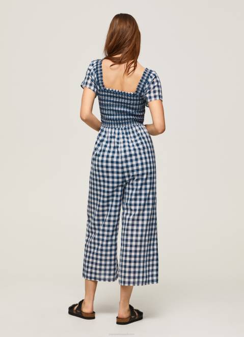 Pepe Jeans Long Checkered Print Jumpsuit Women Multi Z22X185