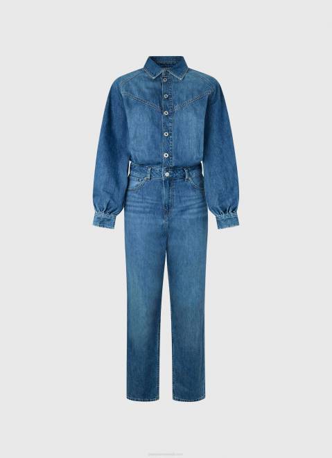 Pepe Jeans Long Cotton Denim Jumpsuit Women Denim Z22X147