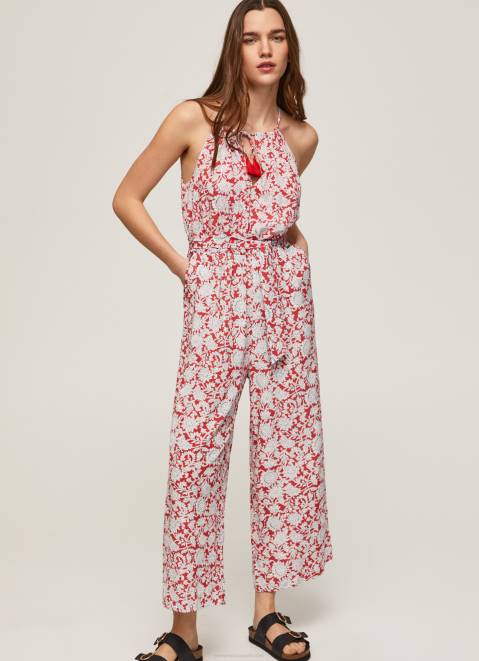 Pepe Jeans Long Floral Print Jumpsuit Women Multi Z22X169