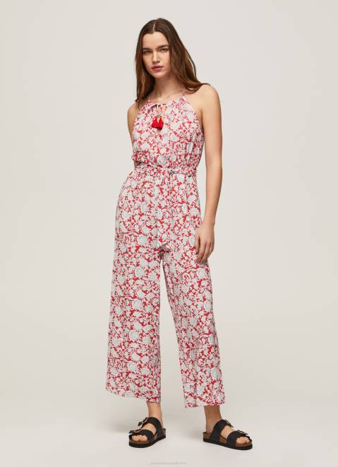 Pepe Jeans Long Floral Print Jumpsuit Women Multi Z22X169