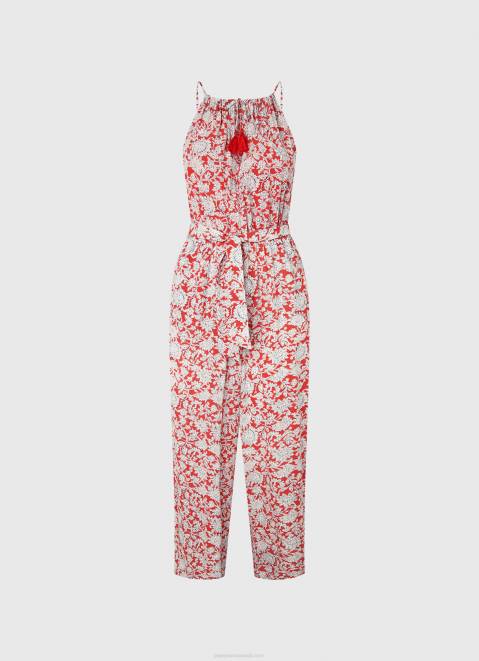 Pepe Jeans Long Floral Print Jumpsuit Women Multi Z22X169