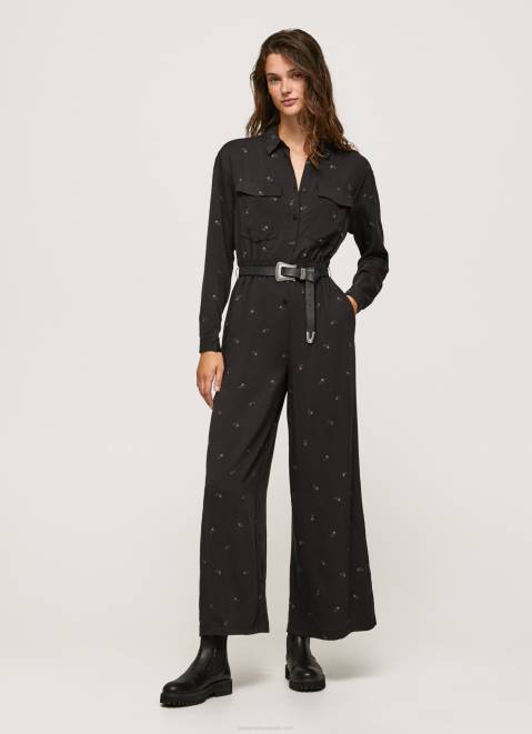 Pepe Jeans Long Paisley Dungarees Women Multi Z22X156