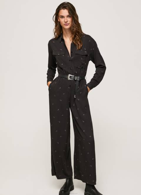 Pepe Jeans Long Paisley Dungarees Women Multi Z22X156