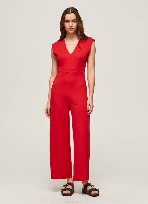 Pepe Jeans Melody Sleeveless Jumpsuit Women Royal Red Z22X204