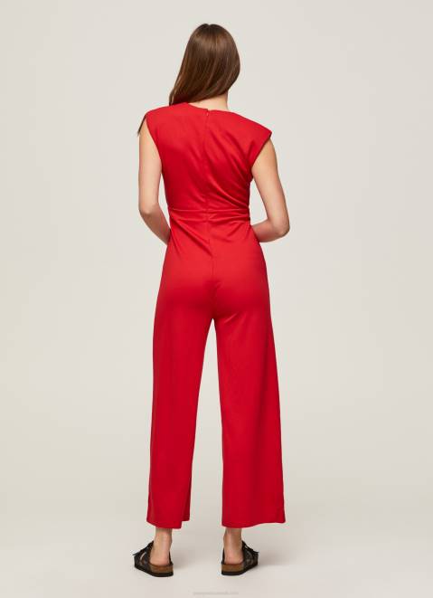 Pepe Jeans Melody Sleeveless Jumpsuit Women Royal Red Z22X204