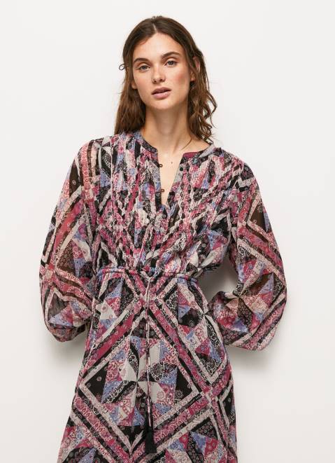 Pepe Jeans Midi Dress With Paisley Details Women Multi Z22X180