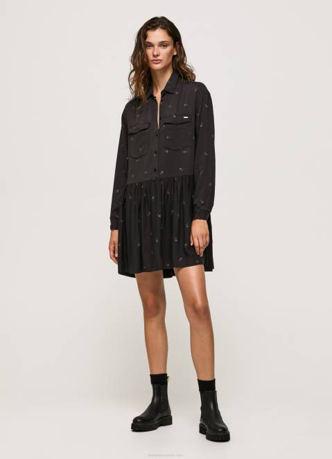 Pepe Jeans Paisley Print Short Dress Women Multi Z22X155