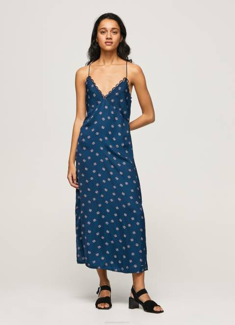 Pepe Jeans Pala Floral Satin Dress Women Multi Z22X161