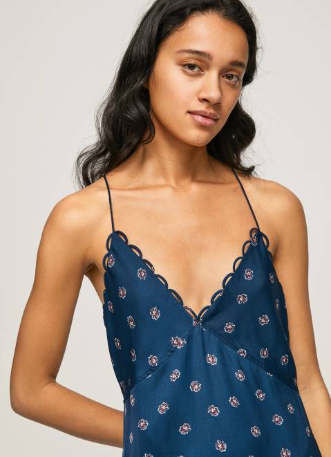 Pepe Jeans Pala Floral Satin Dress Women Multi Z22X161