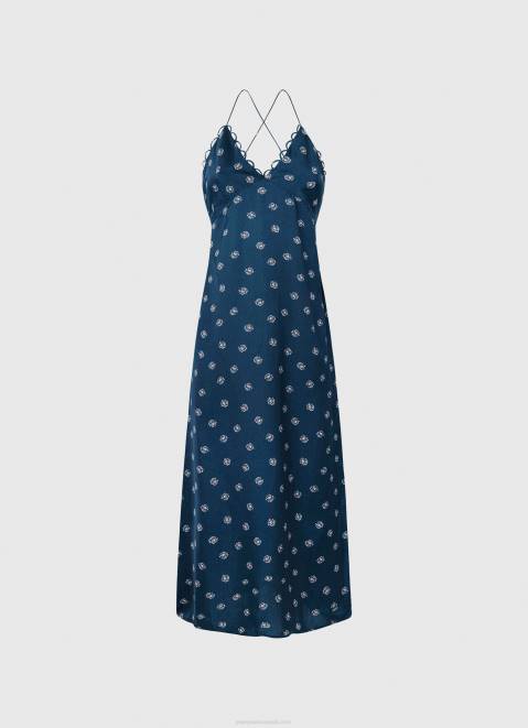 Pepe Jeans Pala Floral Satin Dress Women Multi Z22X161