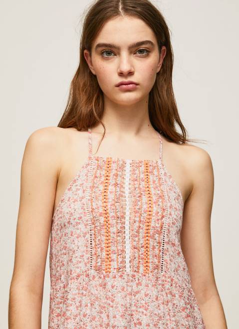Pepe Jeans Parhi Flower Dress Women Multi Z22X182