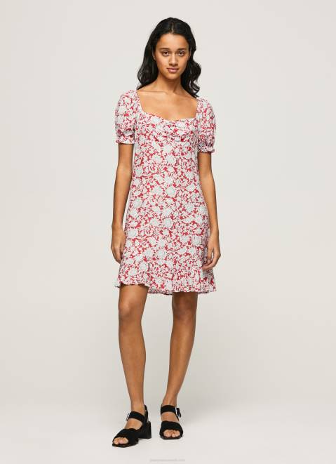 Pepe Jeans Pavana Floral Print Dress Women Multi Z22X167