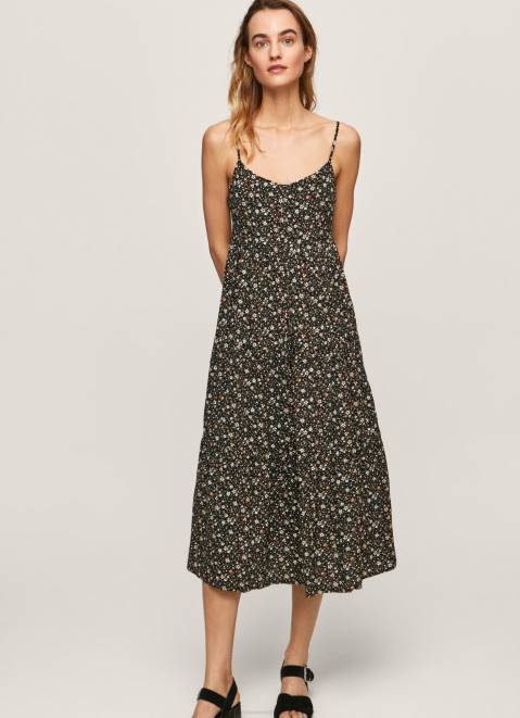 Pepe Jeans Pey Floral Flowy Dress Women Multi Z22X223