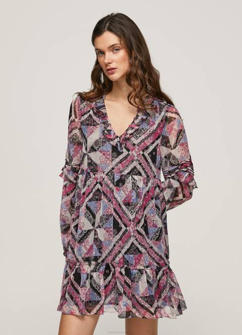 Pepe Jeans Short Boxy Fit Dress Women Multi Z22X179