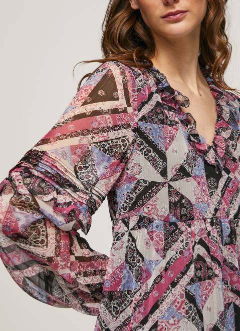 Pepe Jeans Short Boxy Fit Dress Women Multi Z22X179