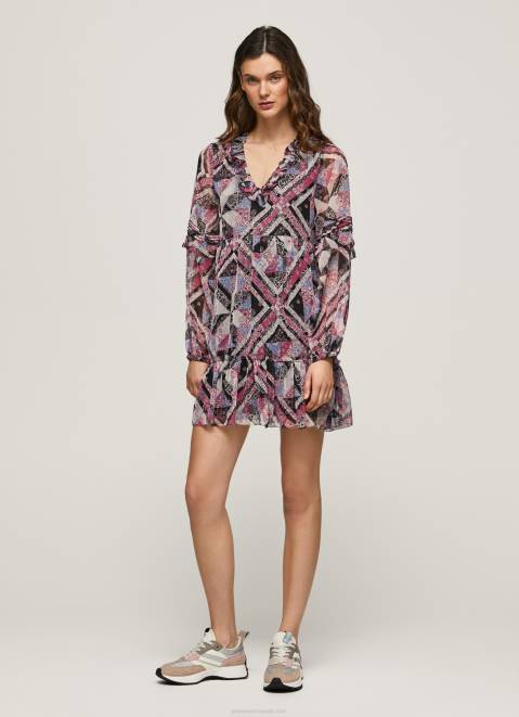 Pepe Jeans Short Boxy Fit Dress Women Multi Z22X179