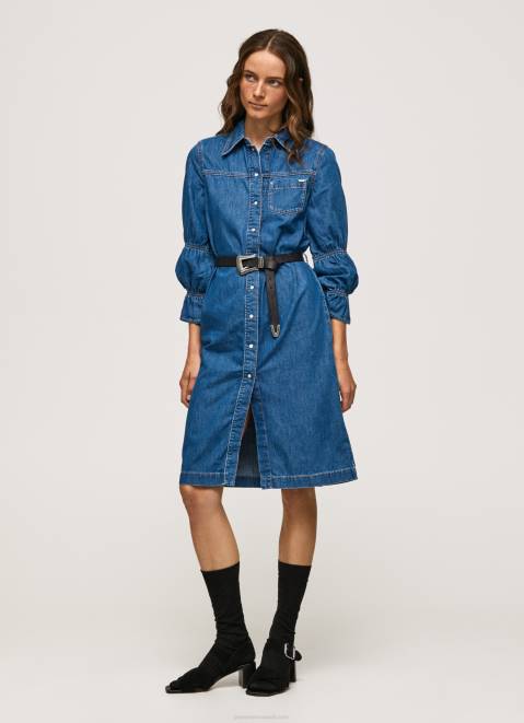 Pepe Jeans Short Denim Shirt Dress Women Denim Z22X101