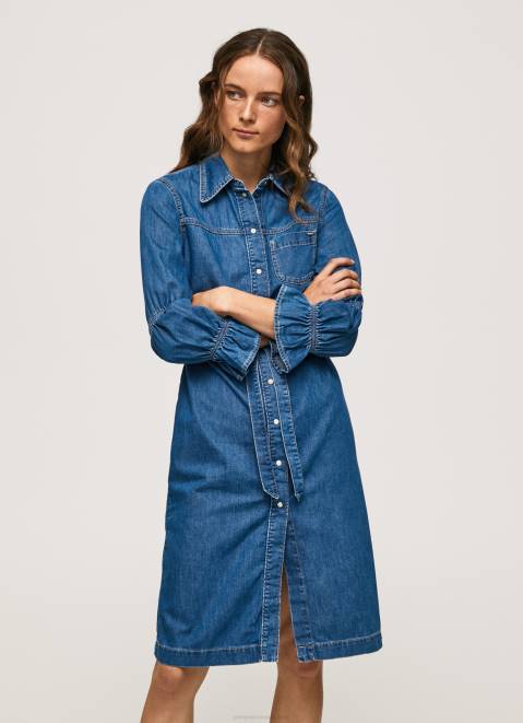 Pepe Jeans Short Denim Shirt Dress Women Denim Z22X101