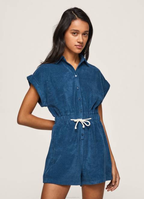 Pepe Jeans Short Velvet Jumpsuit Women Jarman Z22X209