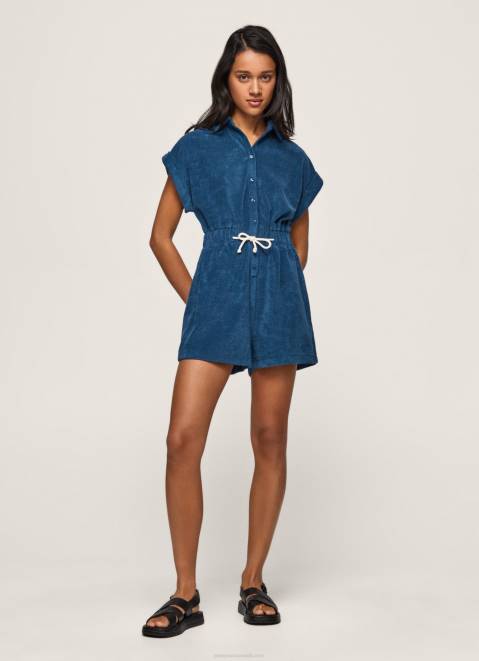 Pepe Jeans Short Velvet Jumpsuit Women Jarman Z22X209