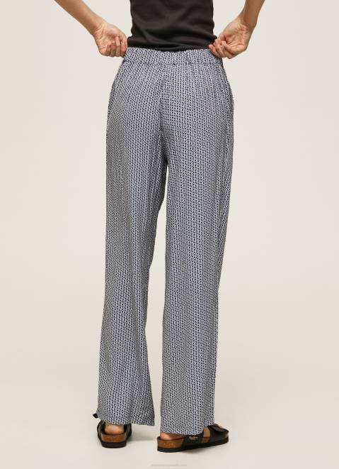 Pepe Jeans All Over Logo Printed Trousers Women Multi Z22X307