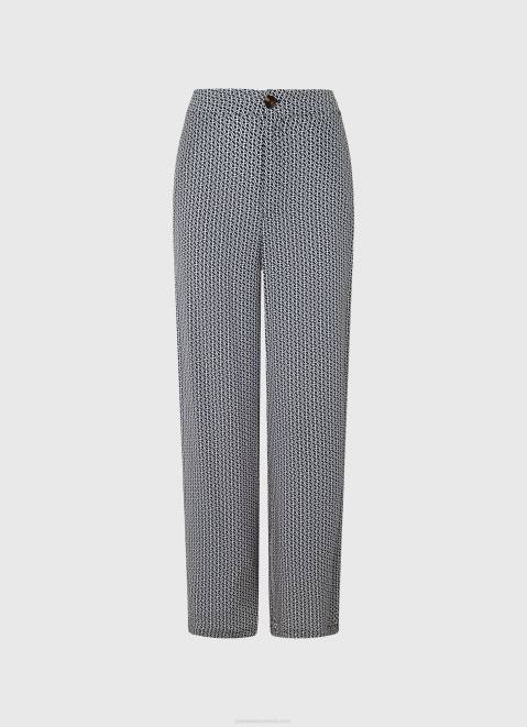 Pepe Jeans All Over Logo Printed Trousers Women Multi Z22X307