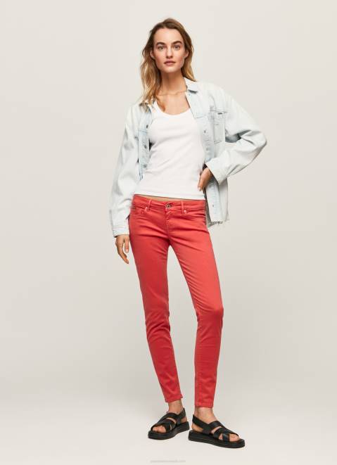Pepe Jeans Classic Skinny Trousers Women Studio Red Z22X315