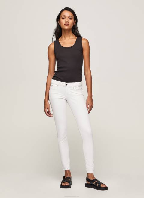 Pepe Jeans Classic Skinny Trousers Women White Z22X299