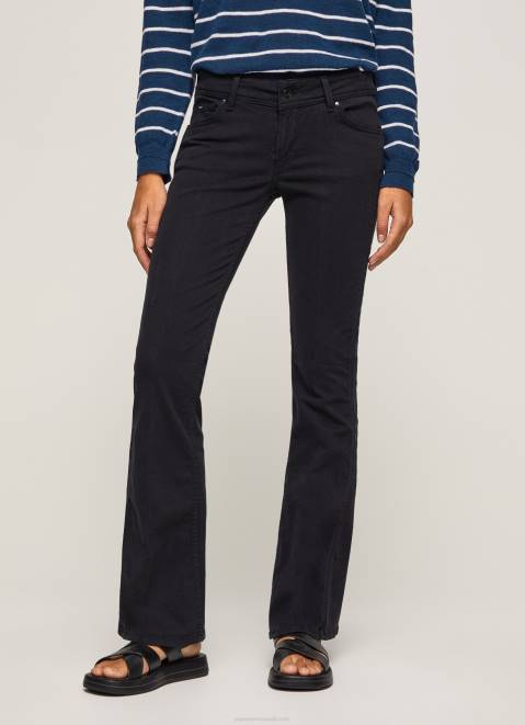 Pepe Jeans Flare Slim Trousers Women Black Z22X294