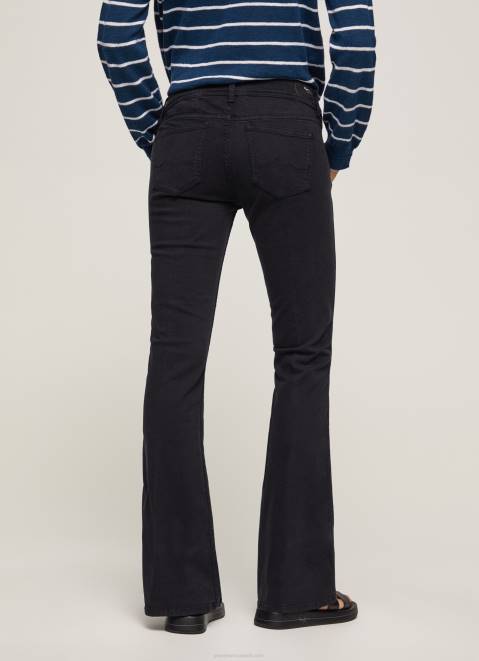 Pepe Jeans Flare Slim Trousers Women Black Z22X294