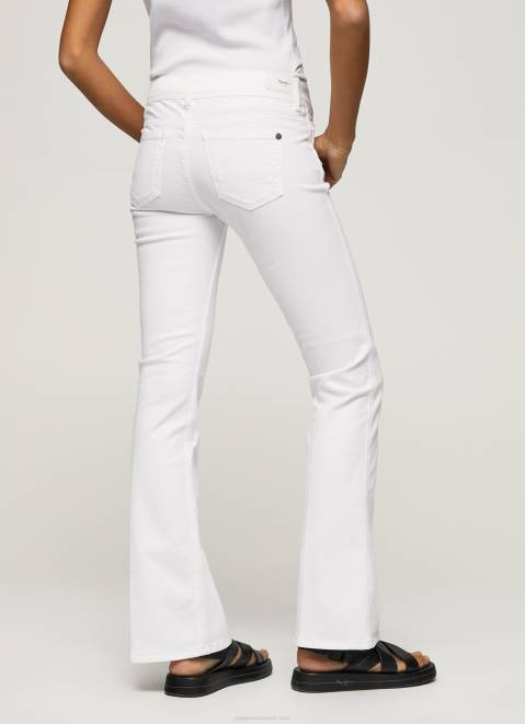 Pepe Jeans Flare Slim Trousers Women White Z22X310