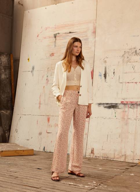 Pepe Jeans Floral Print Straight Trousers Women Multi Z22X314
