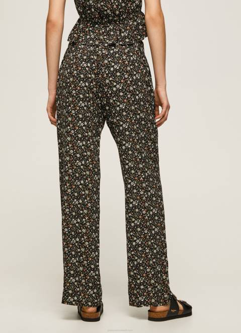 Pepe Jeans Floral Print Wide Trousers Women Multi Z22X292
